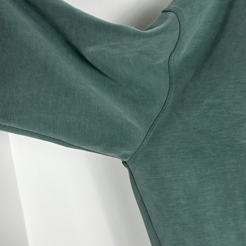 Lululemon Softstreme Perfectly Oversized Cropped Crew Forrest Crew Womens Sz 10 - Picture 8 of 16